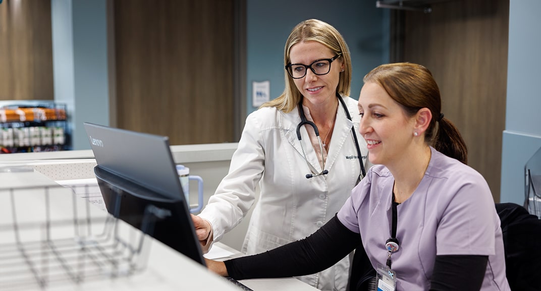 AON physician at front desk